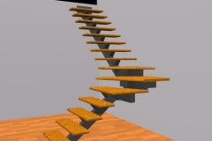 Single Stringer Winder Stairs