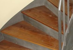 close up of staircase treads