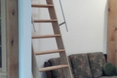 Oak Ladder with Stainless Steel Rail