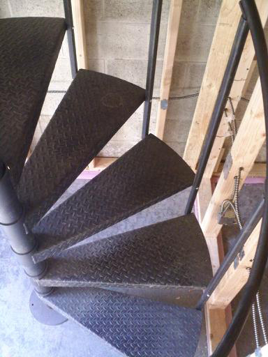 diamond plate tread spiral staircase