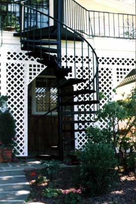exterior spiral stairs