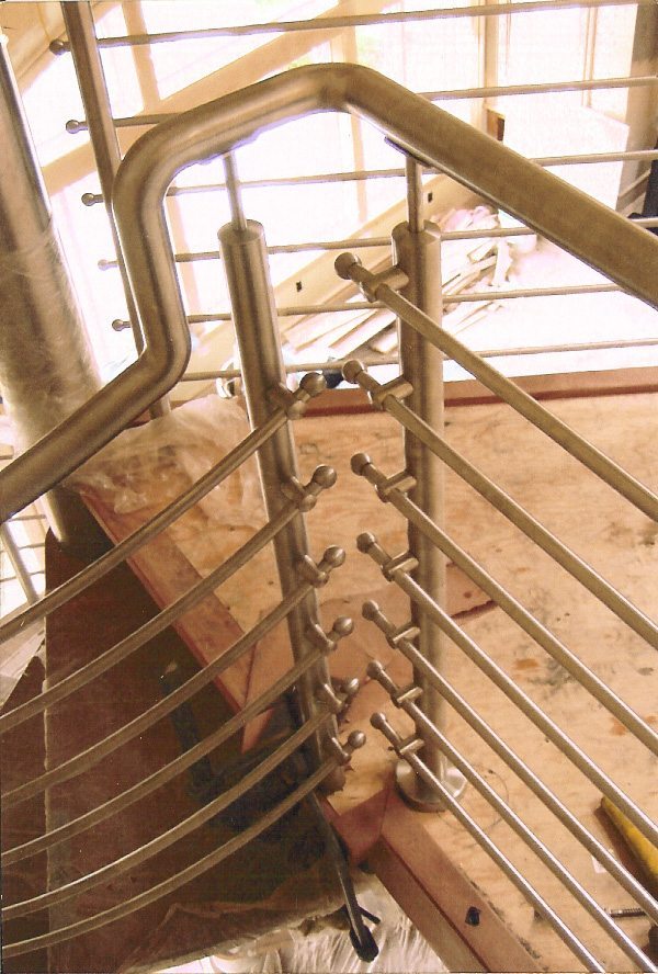 Industrial Metal Staircase Railing
