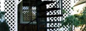 Outdoor metal staircase