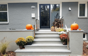 outdoor straight staircase