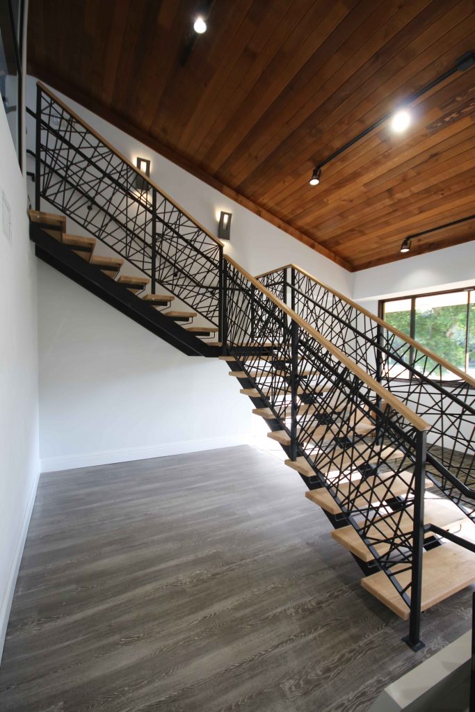 Contemporary Double Stringer Staircase