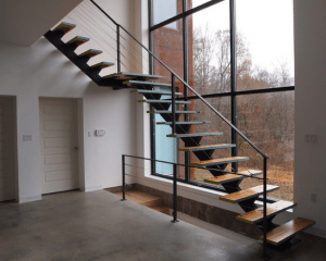 single stringer staircase