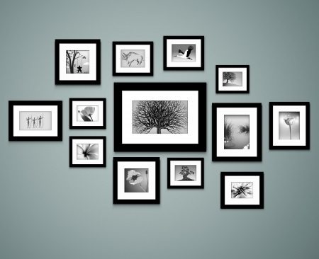 photo frames on wall