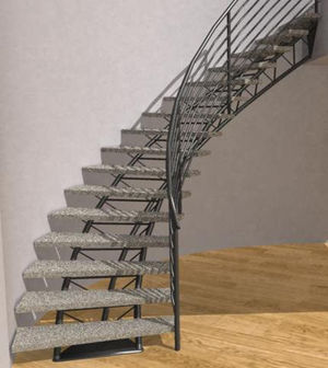 Contemporary Curved Metal Staircase