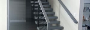 Grey LED Floating Stairs