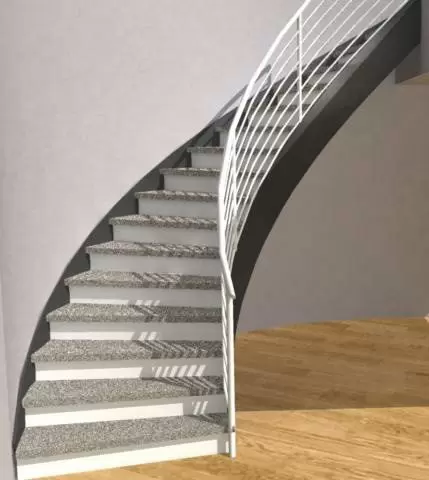 A curved staircase from Acadia Stairs