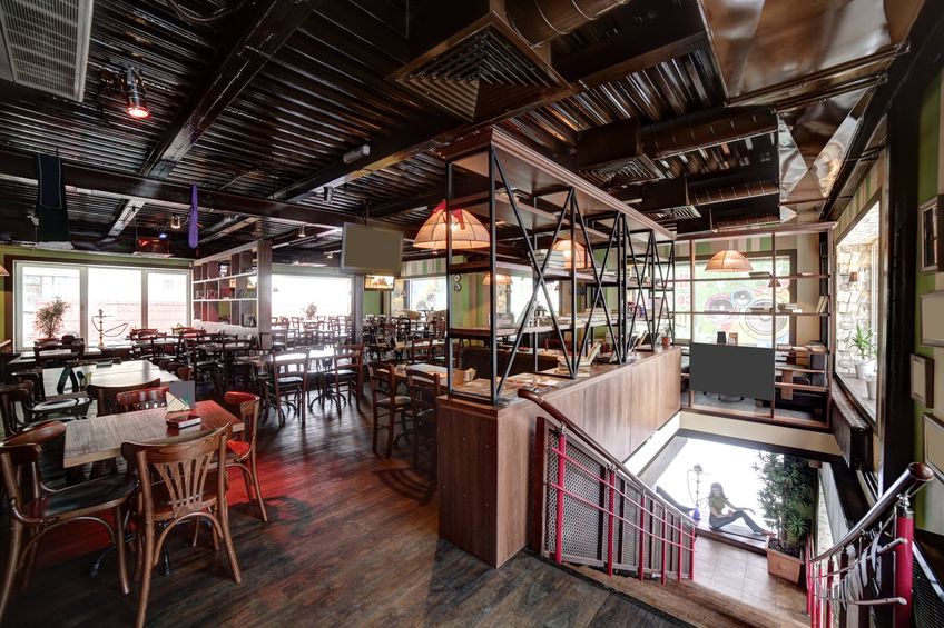 Beautiful brand new restaurant with custom staircase